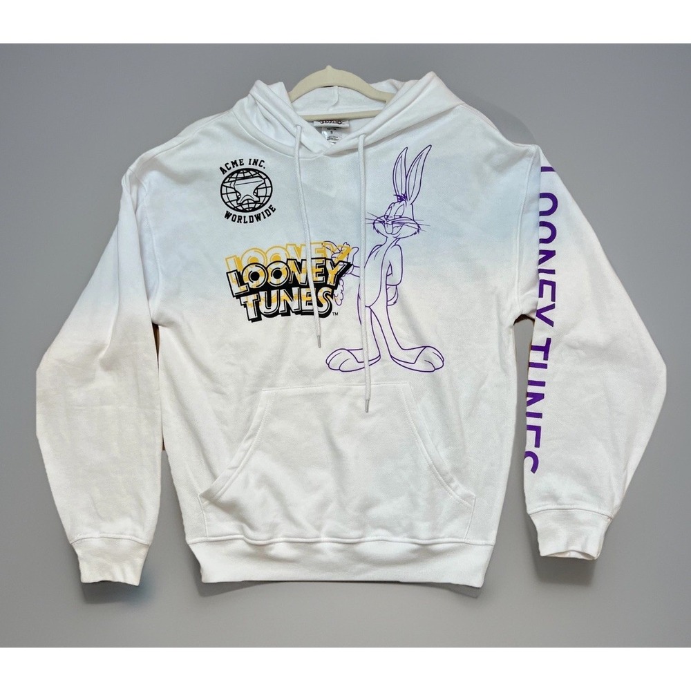 Looney Tunes Acme Inc Worldwide Bugs Bunny That's All Folks Hoodie Men's Small